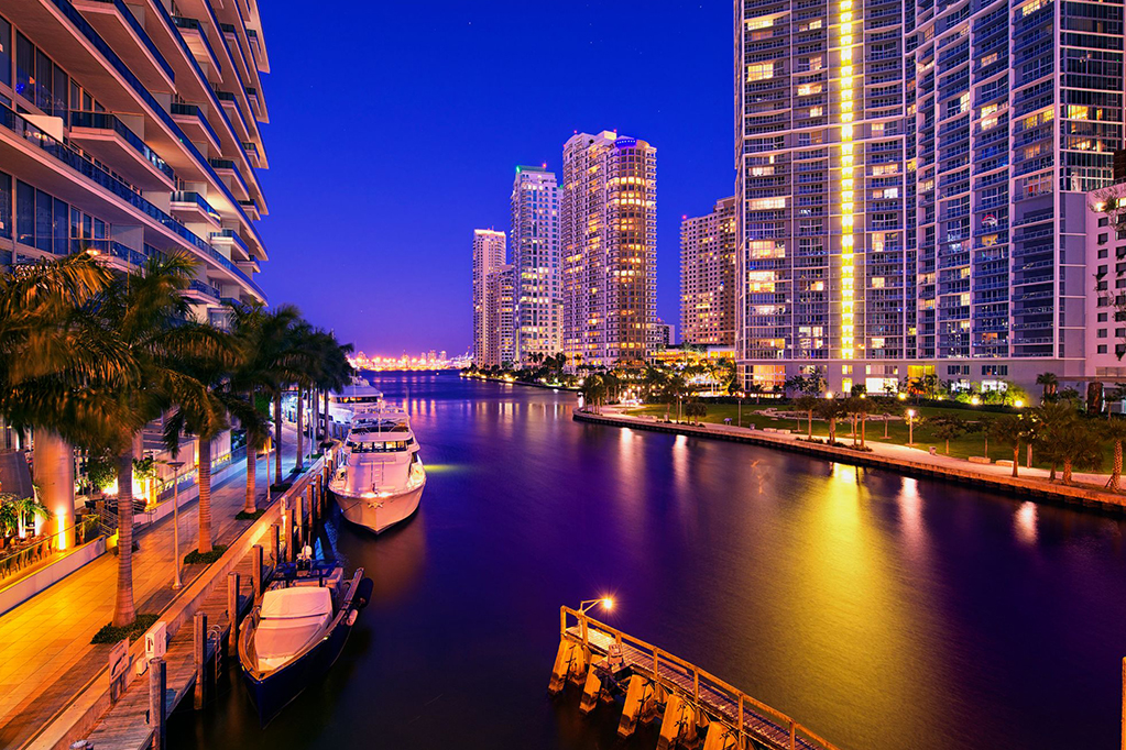 Night View of A river 